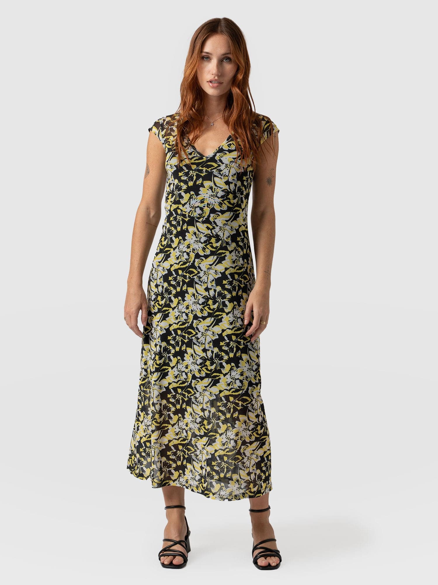 Poppy Mesh Dress Jardin Stencil - Women's Dresses | Saint + Sofia® EU